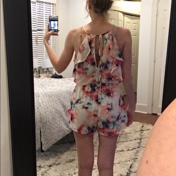 Vestique multicolored tie back romper - Picture 3 of 6